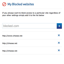blocked site list